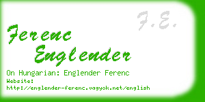 ferenc englender business card